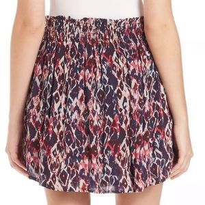 IRO Smocked Waistband Multi Printed Skirt